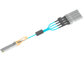 100G QSFP28轉(zhuǎn)4x 25G SFP28 AOC