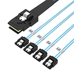 Mini SAS SFF-8087 36P轉(zhuǎn)4SATA 7P sas轉(zhuǎn)sata3.0 固態(tài)硬盤(pán)連接線