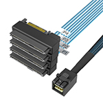 HD Mini SAS SFF-8643 36P轉(zhuǎn)SAS 4SFF-8482 29P一體式硬盤數(shù)據(jù)線