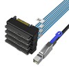 Mini SAS HD SFF-8644轉(zhuǎn)SAS 4SFF-8482+15P一體式服務(wù)器硬盤(pán)數(shù)據(jù)線