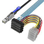 HD Mini SAS SFF-8644轉(zhuǎn)4SFF-8482+大4P 服務(wù)器硬盤數(shù)據(jù)線