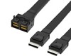 Mini SAS HD SFF-8643 8i轉(zhuǎn)Oculink 2SFF-8611高速線