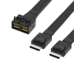 Mini SAS HD SFF-8643 8i轉(zhuǎn)Oculink 2SFF-8611高速線