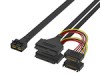 HD Mini SAS SFF-8643 8i轉(zhuǎn)U.2 2SFF-8639+Power 15P硬盤(pán)數(shù)據(jù)線