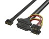 Mini SAS HD SFF8643 8i轉(zhuǎn)U.2 2SFF8639+15PIN 帶耳朵高速線