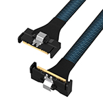 MCIO 8X轉(zhuǎn)MCIO 8X 直頭對(duì)彎頭PCIe5.0高速數(shù)據(jù)線
