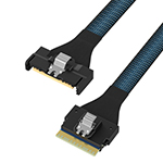 MCIO 8X 轉(zhuǎn)SLIMSAS SFF-8654 8X Gen4 slimSAS 高速線