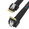 Slim SAS SFF-8654 4i轉(zhuǎn)SFF-8654 4i內(nèi)in彎 服務(wù)器磁盤陣列數(shù)據(jù)線