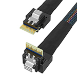 Slim SAS SFF-8654 4i轉(zhuǎn)SFF-8654 4i內(nèi)in彎 服務(wù)器磁盤(pán)陣列數(shù)據(jù)線