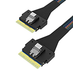 Slim SAS SFF-8654 8i轉(zhuǎn)SFF-8654 74P SAS4.0服務(wù)器磁盤(pán)陣列數(shù)據(jù)線