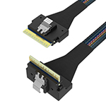 SlimSAS SFF-8654 8i轉(zhuǎn)SFF-8654 74P內(nèi)彎 SAS4.0服務器磁盤陣列數(shù)據(jù)線