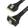 SlimSAS SFF-8654 8i轉(zhuǎn)SFF-8654 74P內(nèi)彎 SAS4.0服務(wù)器磁盤陣列數(shù)據(jù)線
