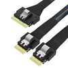 Slim SAS SFF-8654 8i to 2SFF-8654 4i 24Gbps服務(wù)器線