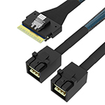 Slim SAS SFF-8654 74P轉(zhuǎn)36P HD Mini SAS 2SFF-8643 服務(wù)器陣列卡連接線
