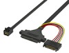 HD Mini SAS SFF-8643轉(zhuǎn)U.2 SFF-8639帶耳朵高速線