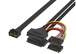 HD Mini SAS SFF-8643 8i轉(zhuǎn)U.2 2SFF-8639+15p 高速數(shù)據(jù)傳輸線
