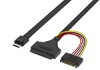 Oculink SFF-8611轉(zhuǎn)U.2 SFF-8639+Power 15P SATA硬盤線纜