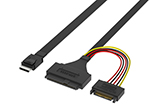Oculink SFF-8611轉(zhuǎn)U.2 SFF-8639+Power 15P SATA硬盤(pán)線纜