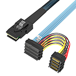 Mini SAS SFF-8087轉(zhuǎn)4SFF-8482帶大4Pin電源 服務(wù)器線